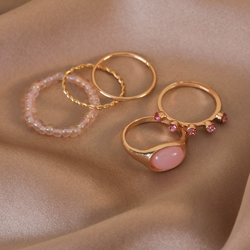 컬러 비즈 반지