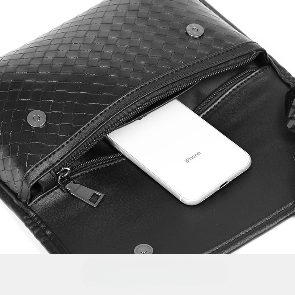 Hand-Woven Leather Crossbody Bag