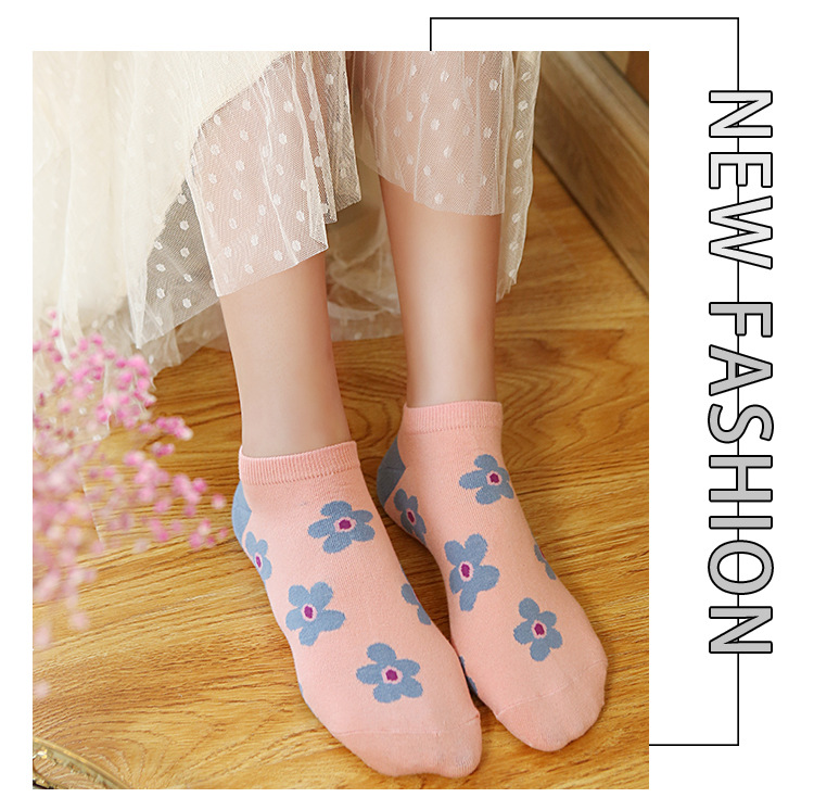 Dámské Bavlněné Kotníkové Ponožky