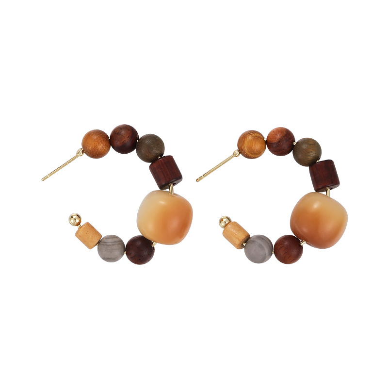 Wooden Hoop Earrings