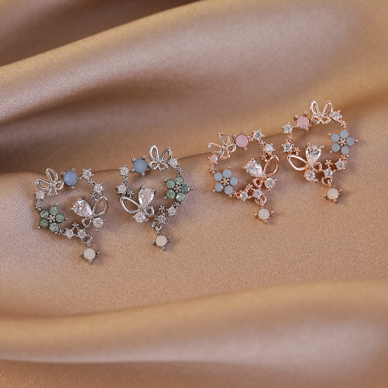 Butterfly Flower Earrings