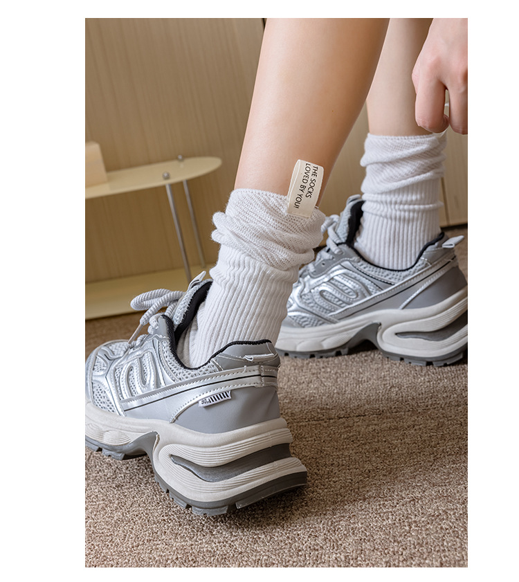 Meias Mid-Calf de Algodão