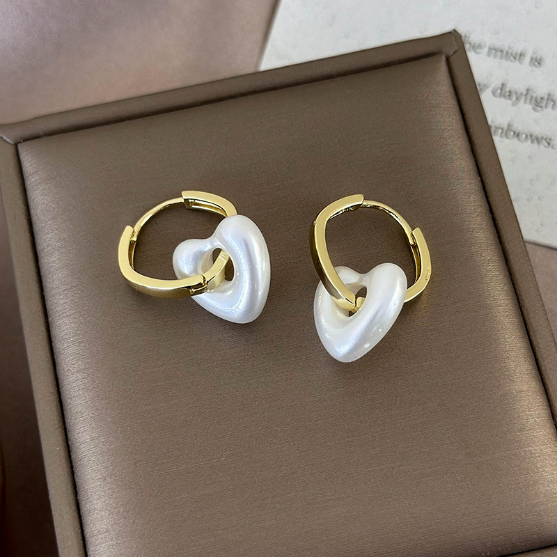 Pendientes de Perlas Corazón