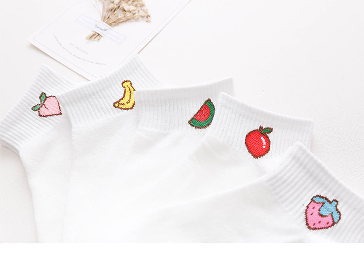 Dames Katoenen No-Show Fruitsokken