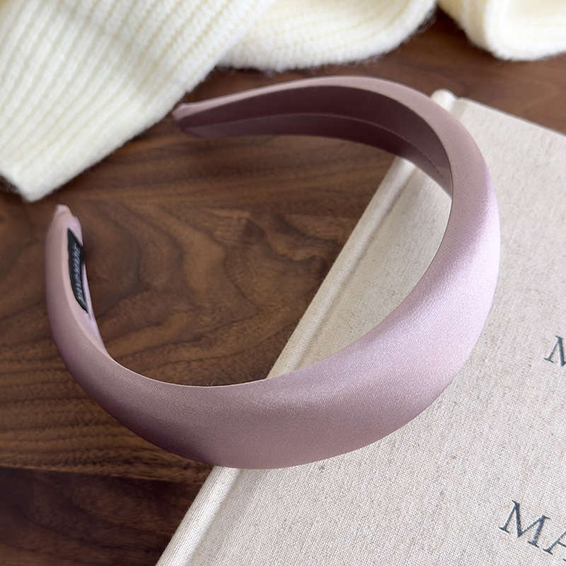 Diadema Ancha de Satén Púrpura