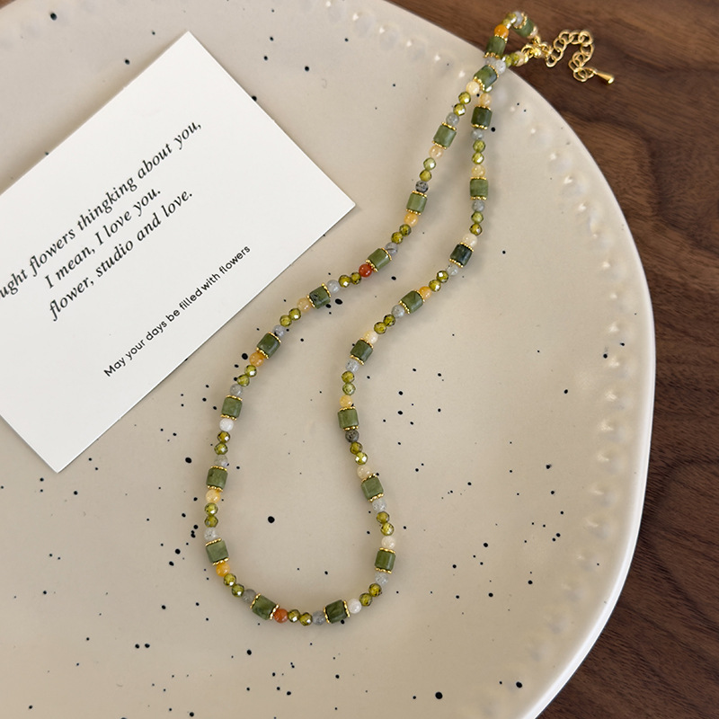 Natural Stone Beaded Necklace