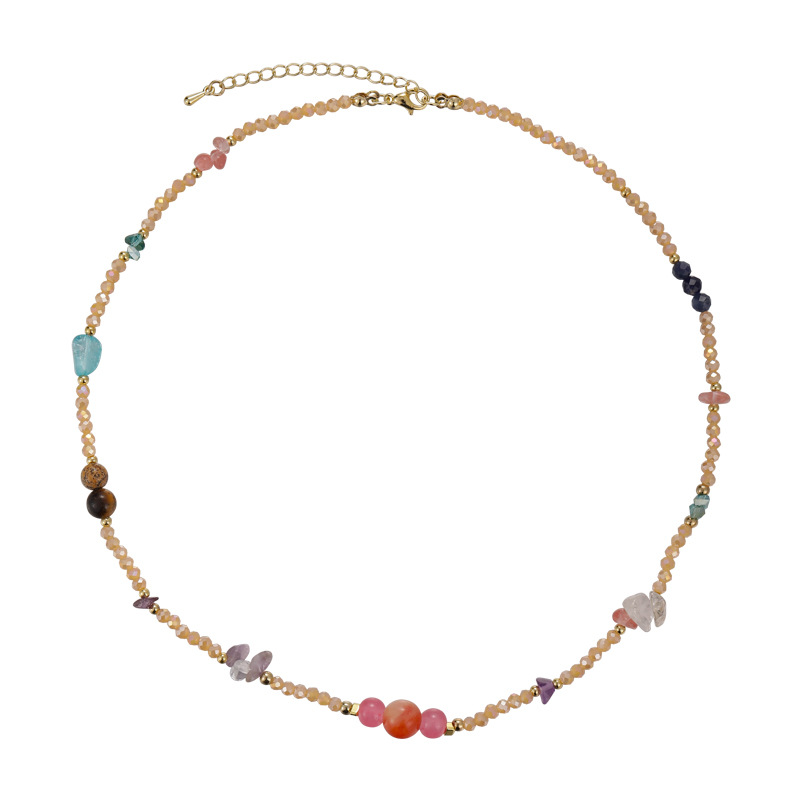 Намисто зі скляних намистин та мушлі