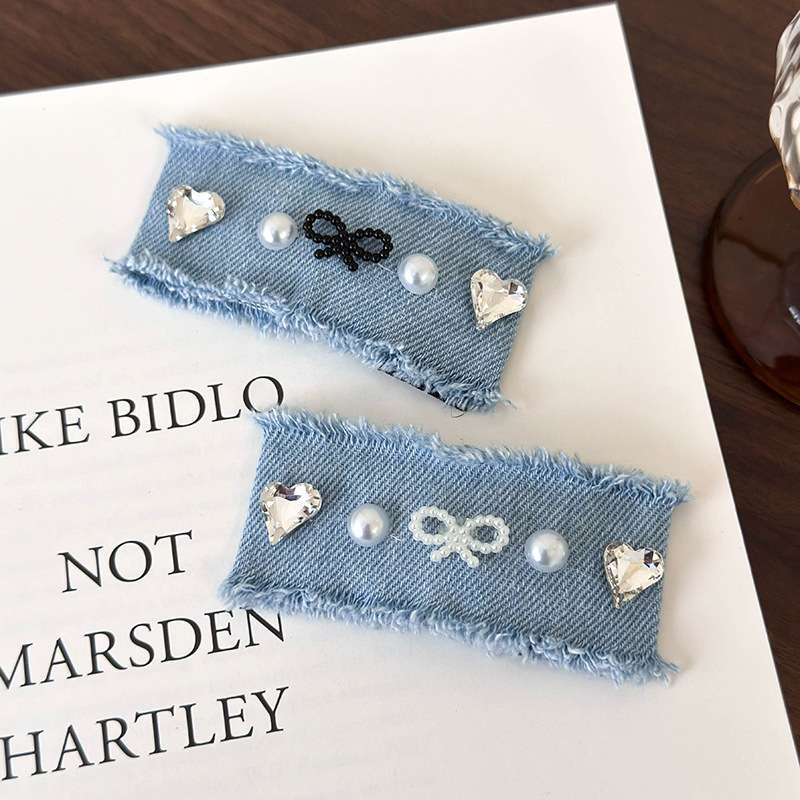 Agrafă de Păr cu Fundiță Denim