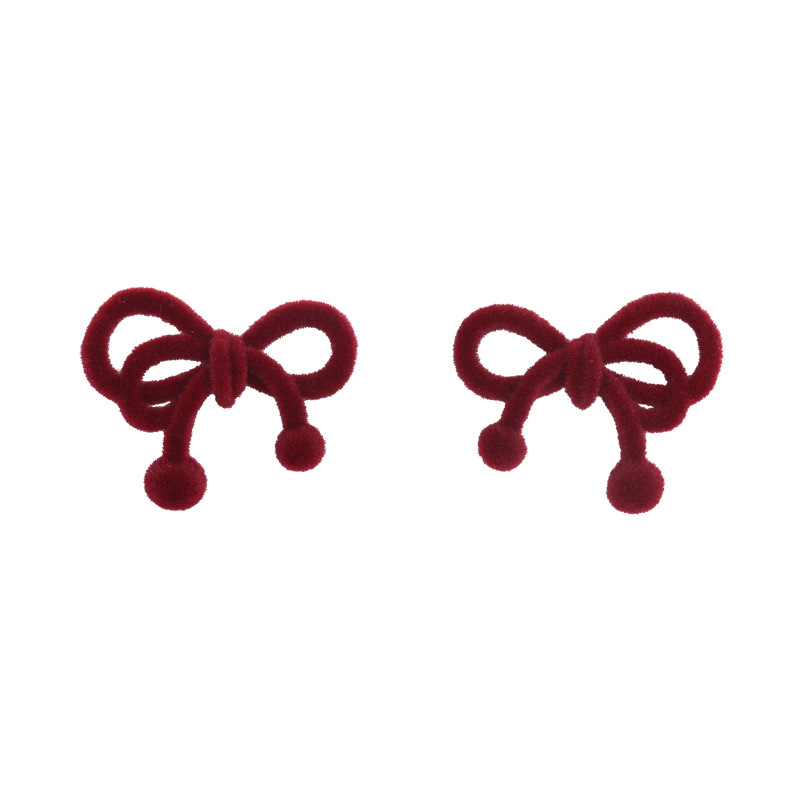 Kolczyki Vintage z Aksamitną Kokardką