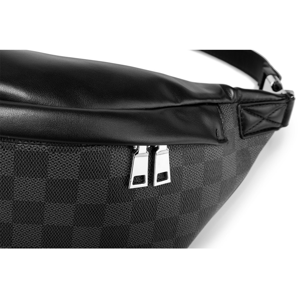 Men's Plaid Crossbody Waist Bag