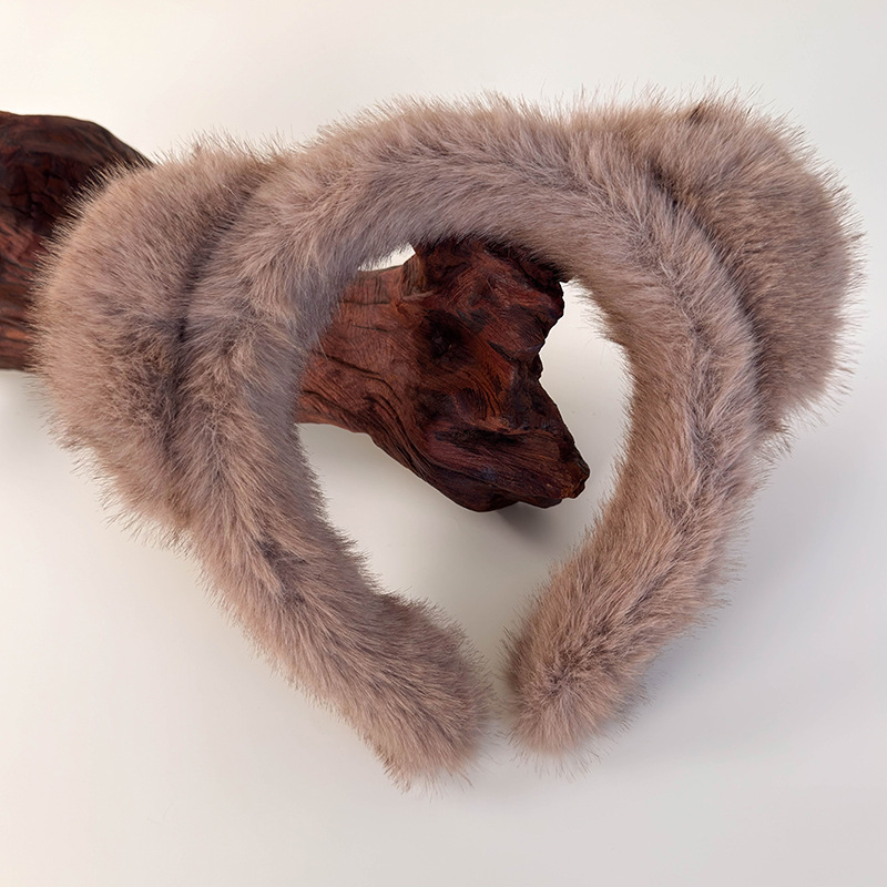 Diadema de Peluche con Orejas de Gato