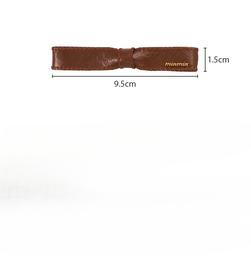 Zapinka do Włosów Dziób Kaczki ze Sztucznej Skóry z Kokardą