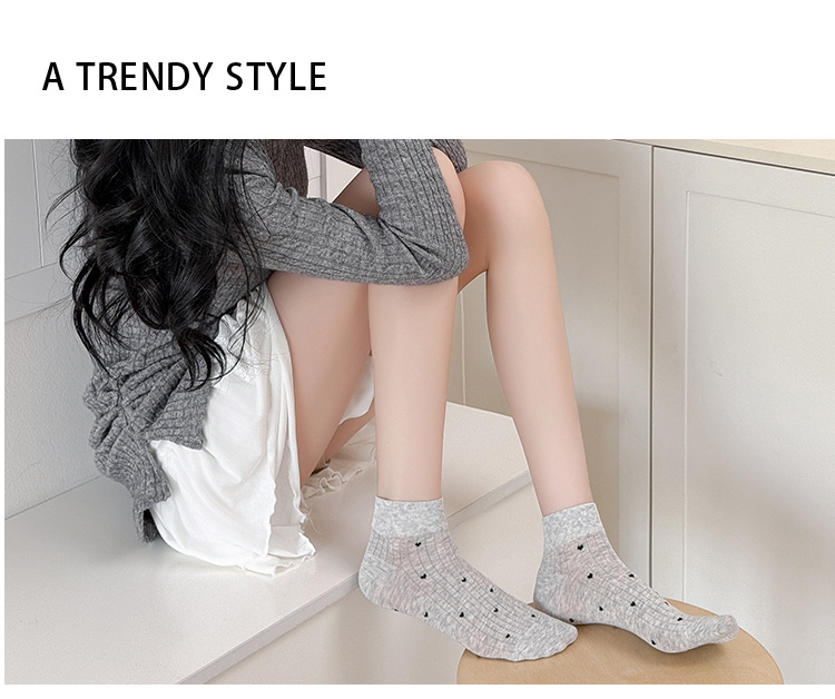 통기성 코튼 발목 양말