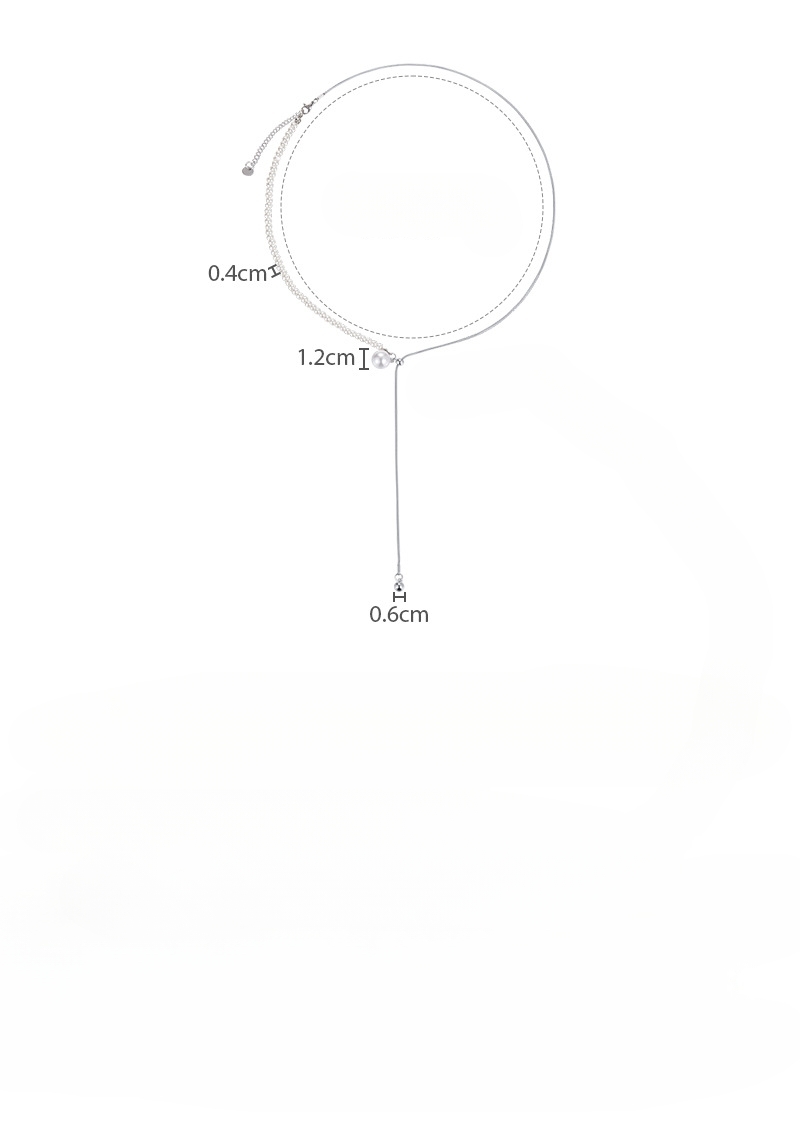 펄 스네이크 체인 목걸이