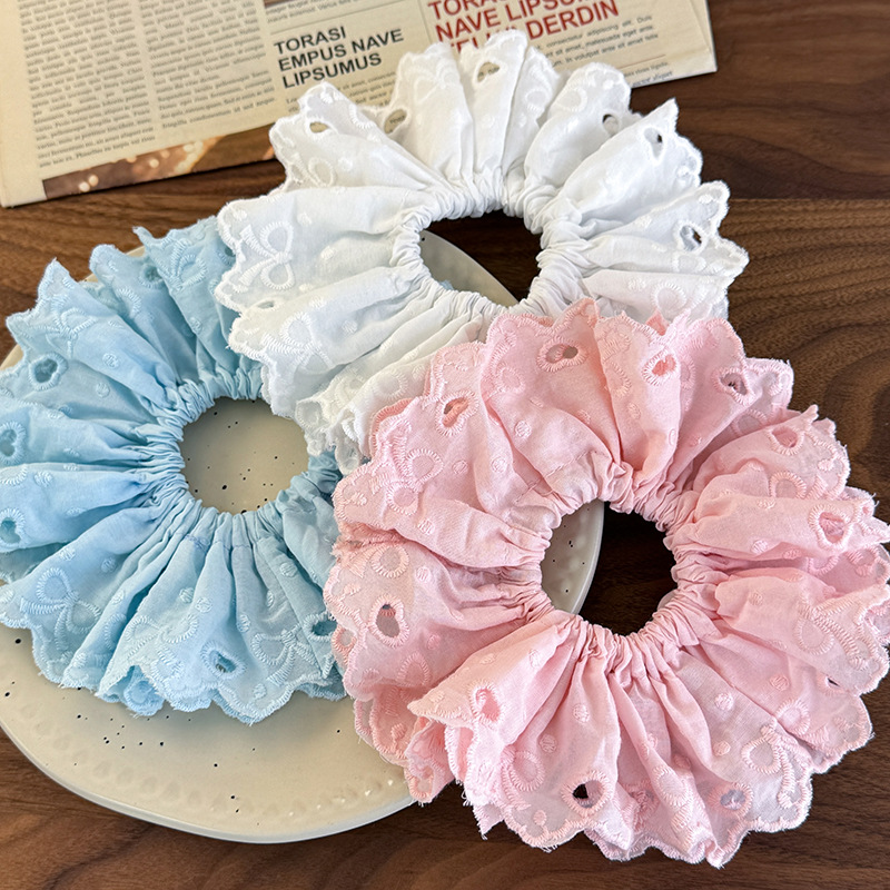 Κορδέλες Μαλλιών Μπαλέτου με Κεντήματα Δαντέλας σε Σχήμα Καρδιάς