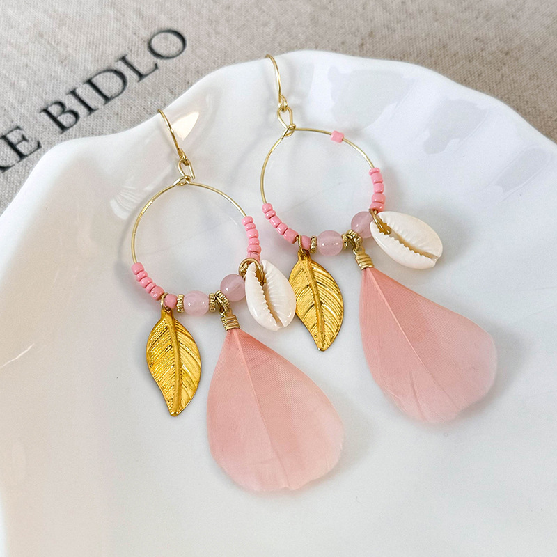 Богемные Серьги с Перьевыми Кистями