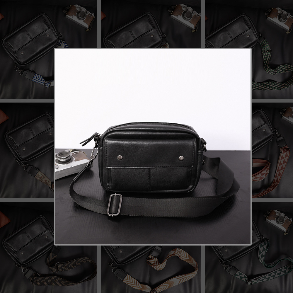 Heren Leren Kruisbodytas