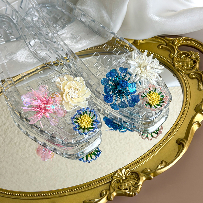 Adornos de Zapatos de Flor de Cristal
