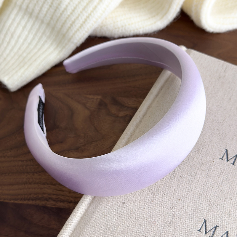 Diadema Ancha de Satén Púrpura