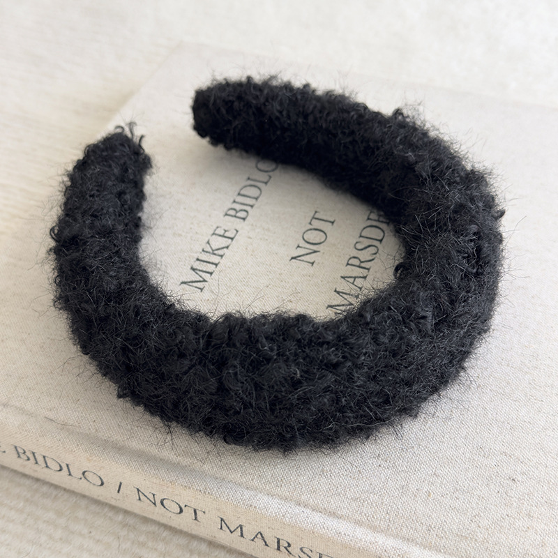 プラッシュラムウールワイドヘアバンド