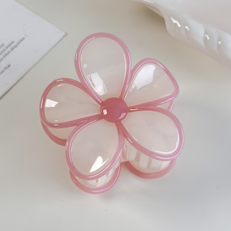Blommig Akryl Hårklämma