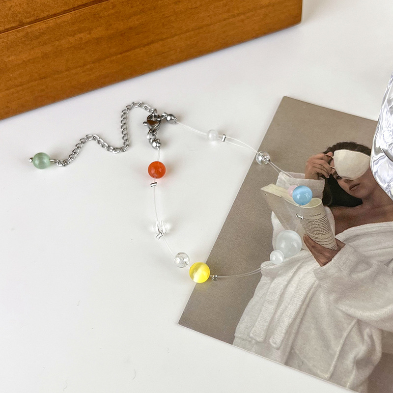 Bracciale con Pietra Occhio di Gatto e Perline