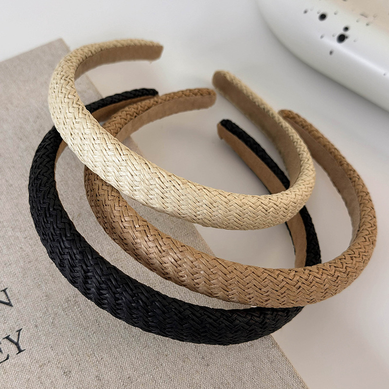 Cinta para el Cabello de Paja Trenzada