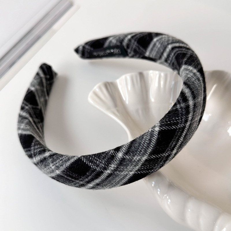 Diadema de Tela Estampado Preppy Vintage