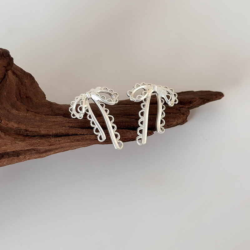 Серьги с Полым Бантом