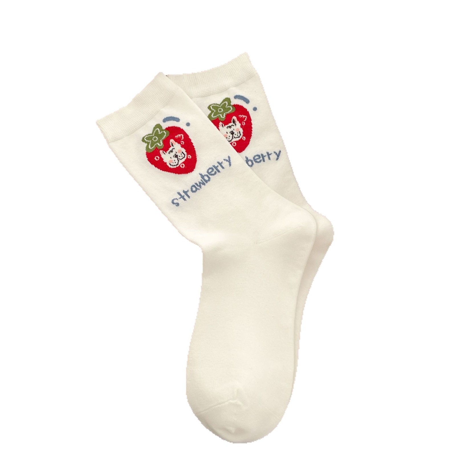 Meias com Estampa de Morango