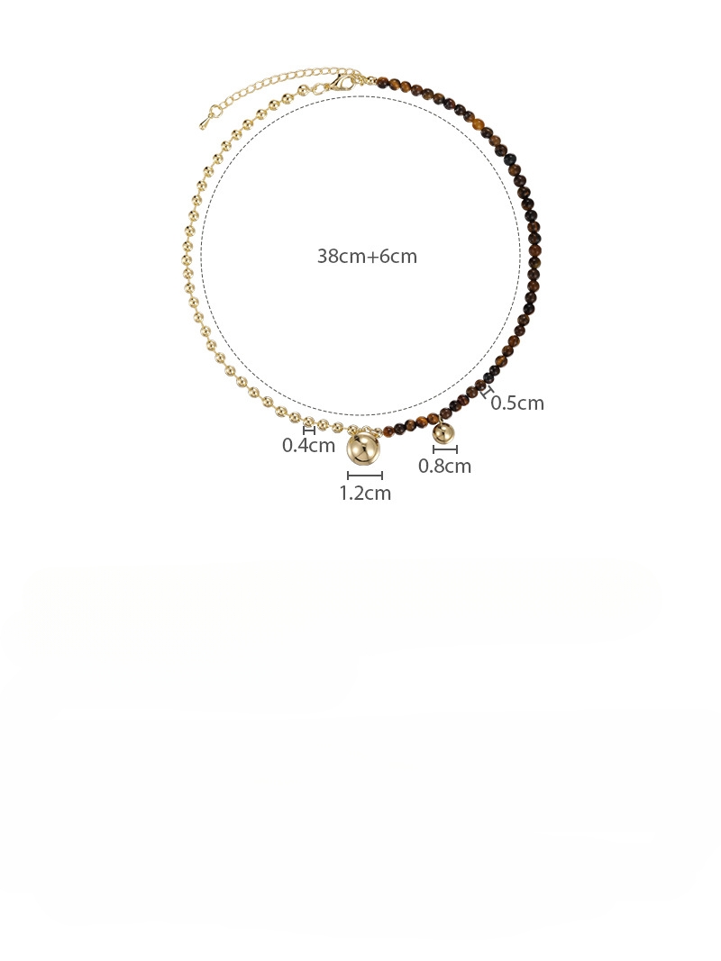 قلادة خرز ثنائية اللون