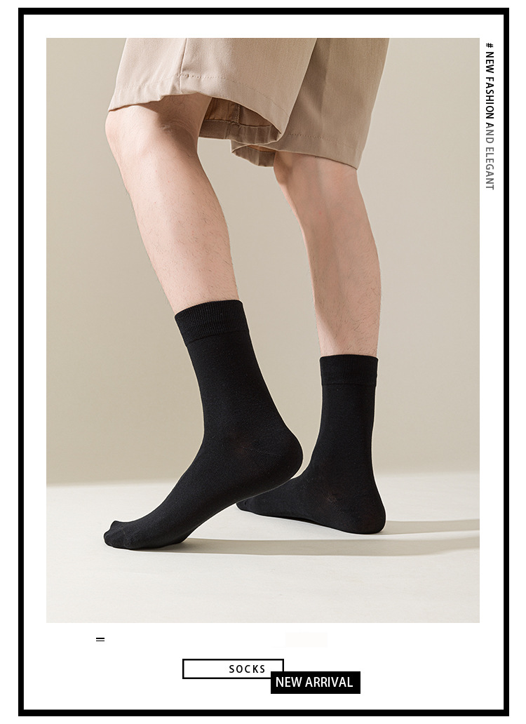 Meias de Algodão Masculinas Meia-Canela