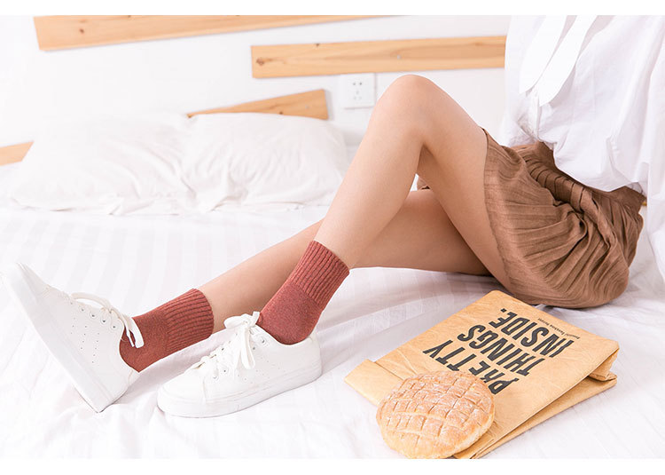 Meias de Algodão Meia Cano para Mulher