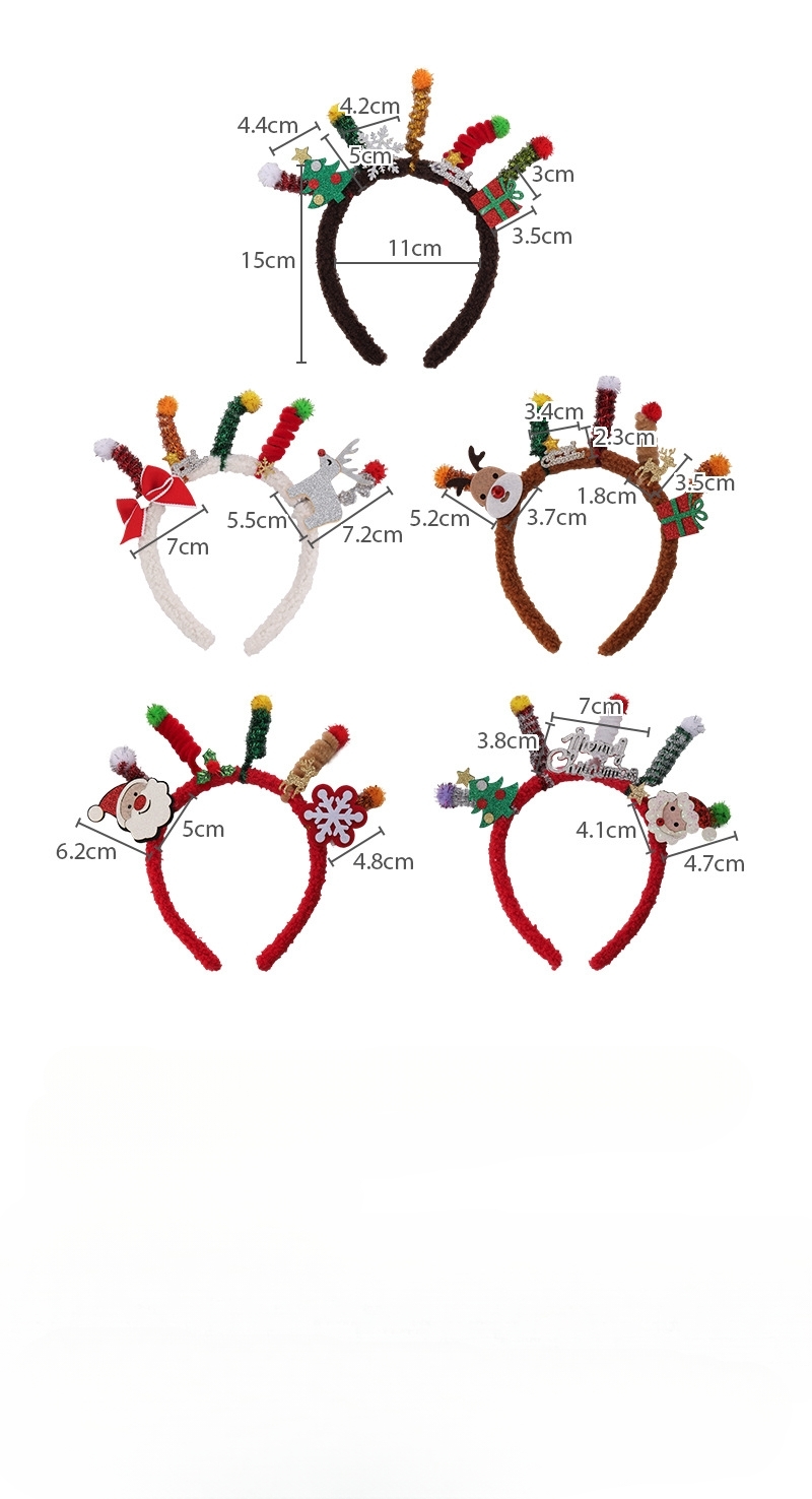 Bandă pentru Păr din Pluș de Crăciun cu Clip