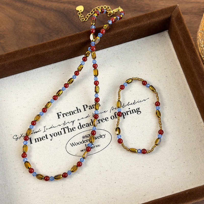 Bead Necklace and Bracelet Set