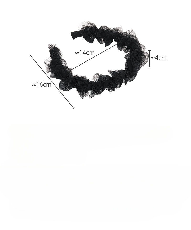 Bandă de Păr Mesh Ruffle Dantelă Mărgele