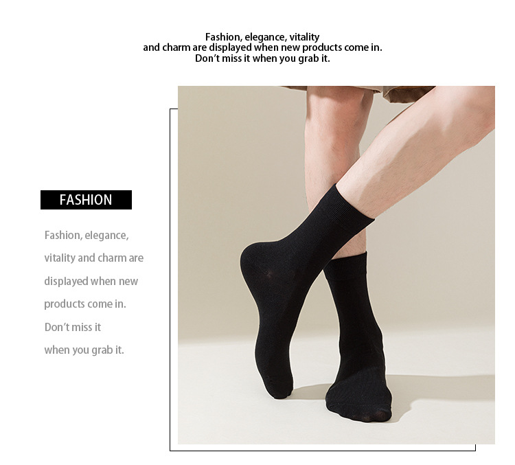 Meias de Algodão Masculinas Meia-Canela