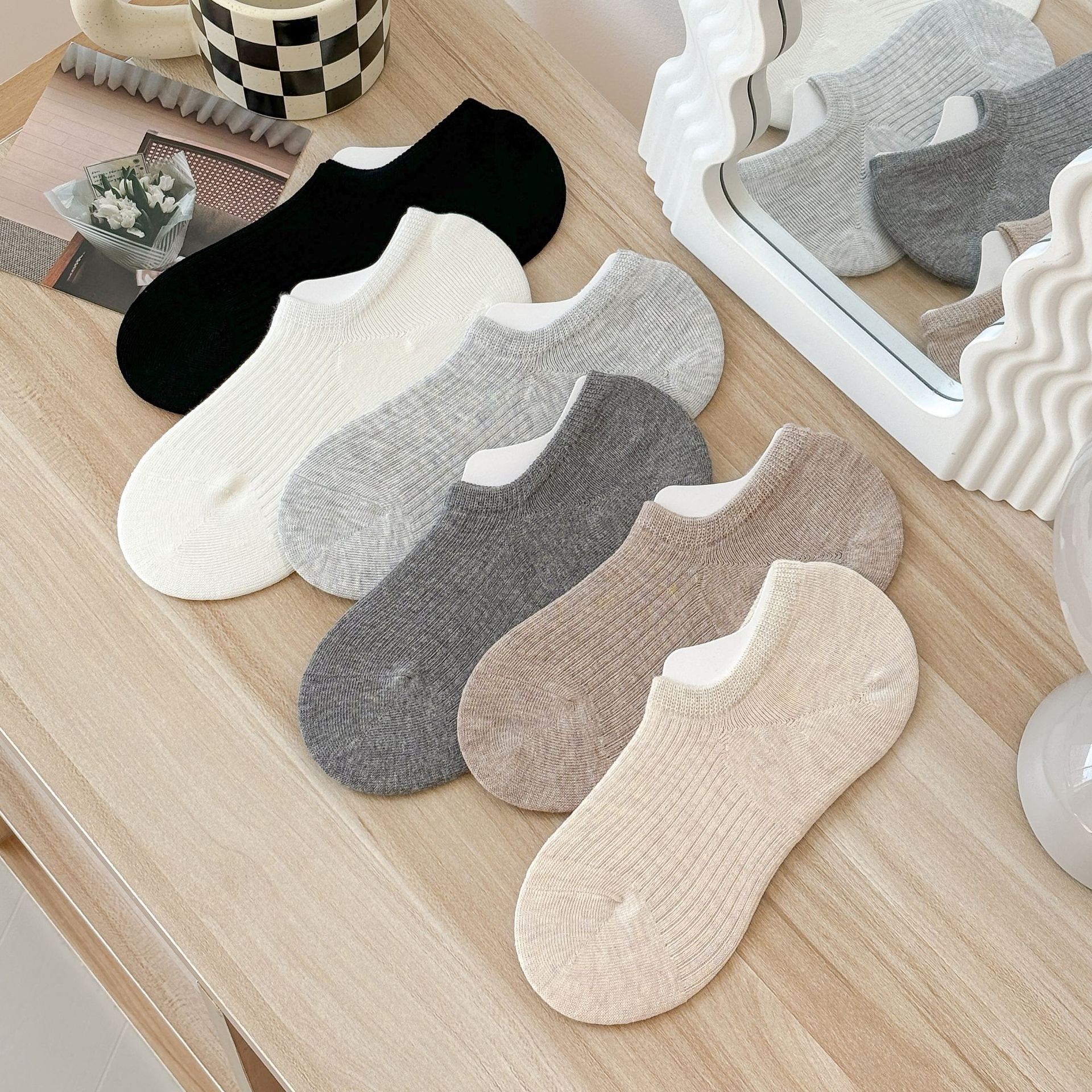 جوارب نسائية غير مرئية من القطن