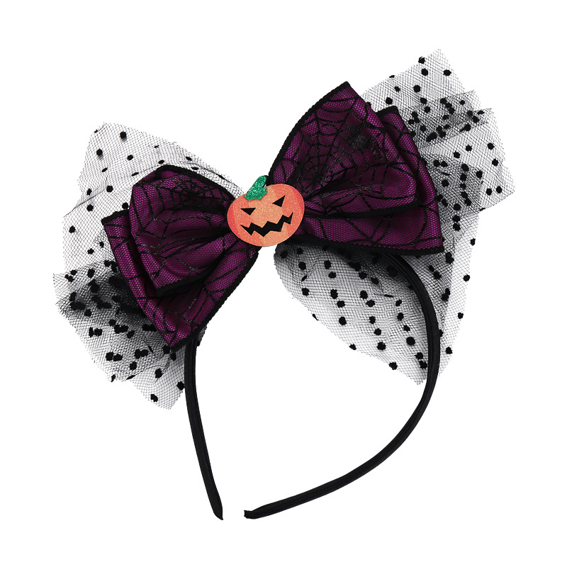 Diadema de Lazo con Calavera de Calabaza