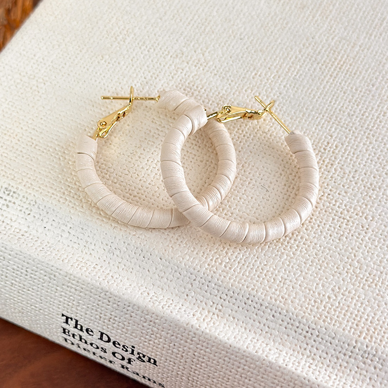 Brincos Argola com Couro