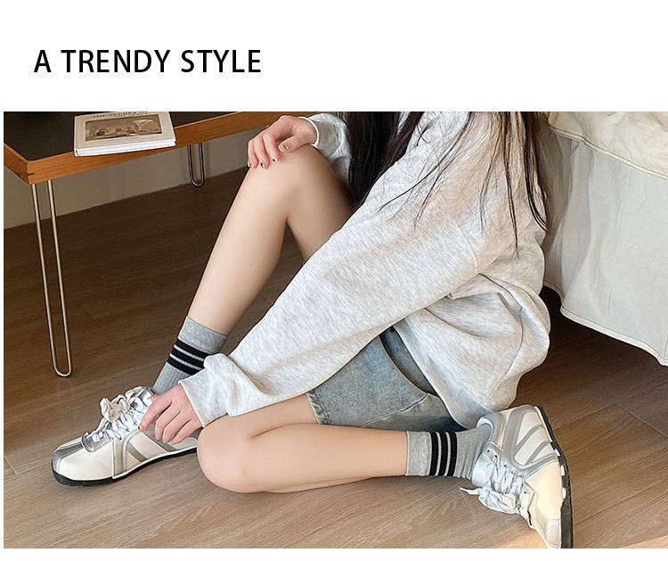 Meias Femininas Meia-Canela Listradas