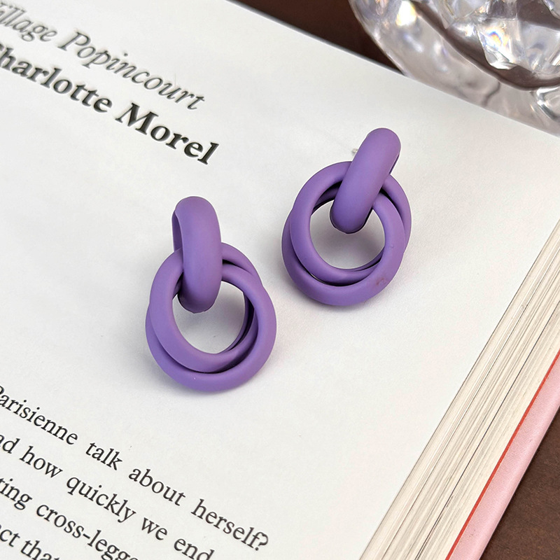 기하학 플라워 하트 귀걸이