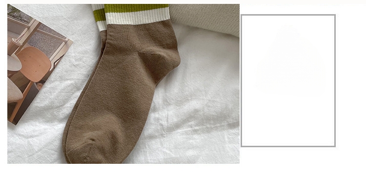 Meias Mid-Calf com Bloco de Cor para Mulheres