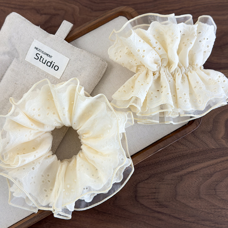 Διπλής Διαβάθμισης Δαντέλα Scrunchies