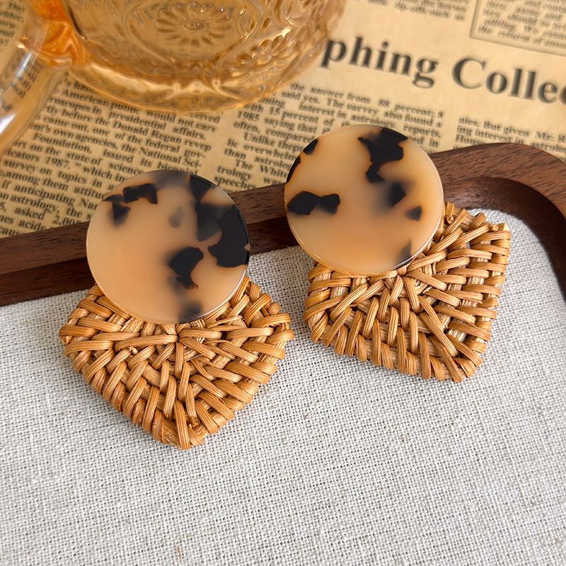 Bohemian Straw Earrings