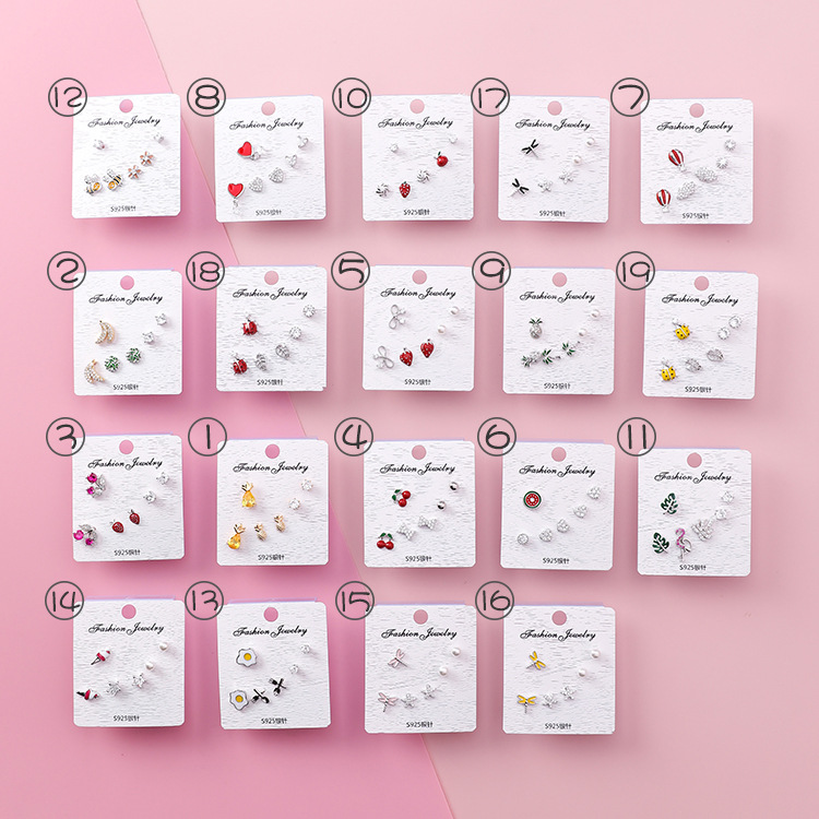 أقراط مثبتة فضة 925