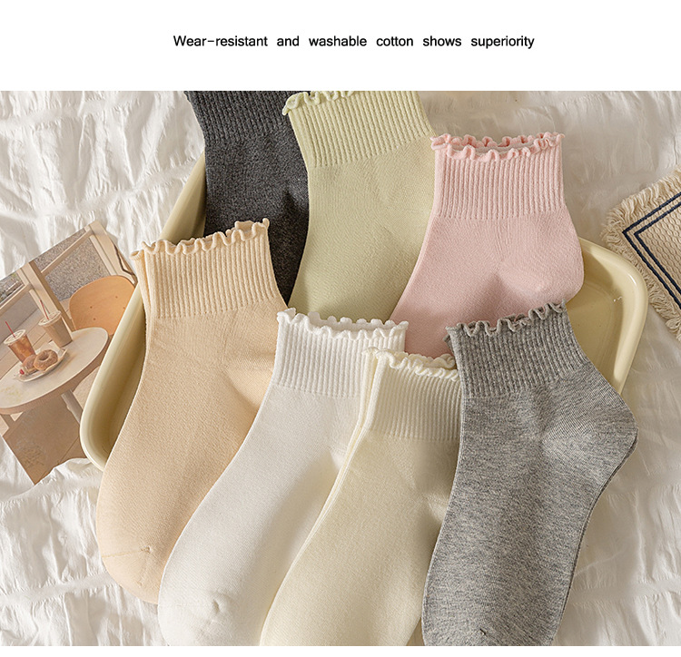 Bavlněné ponožky s vroubkovaným okrajem