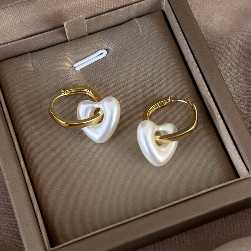 Pendientes de Perlas Corazón