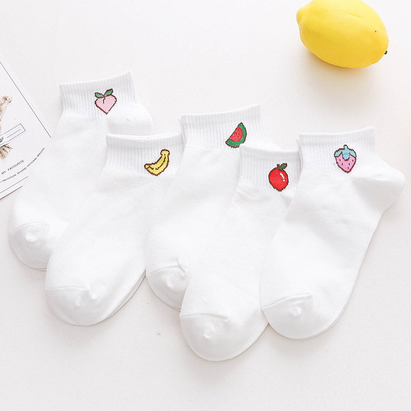 Dames Katoenen No-Show Fruitsokken