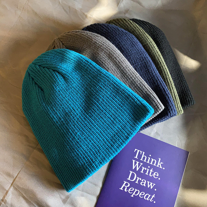 빈티지 두꺼운 니트 비니